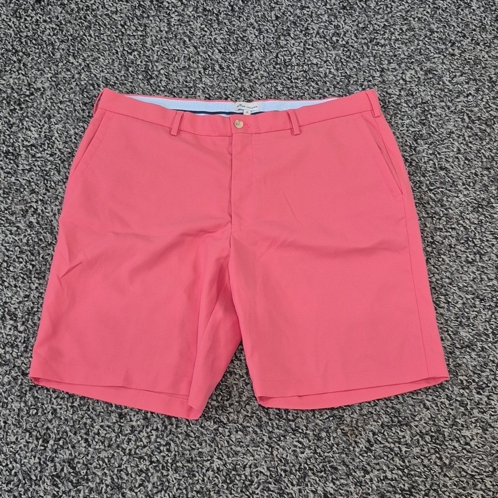Peter Millar Shorts Mens 38 Pink Salem Performance Crown Sport Golf Preppy Chino